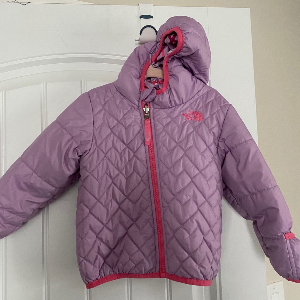 Girls North Face Reversible Down Jacket 18month.